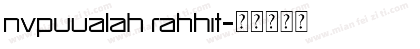 Nvpuualah rahhit字体转换
